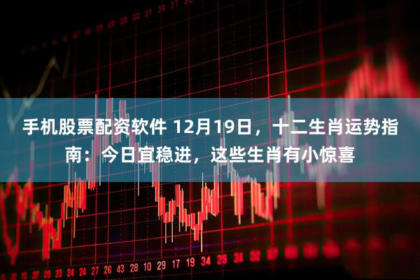 手机股票配资软件 12月19日，十二生肖运势指南：今日宜稳进，这些生肖有小惊喜